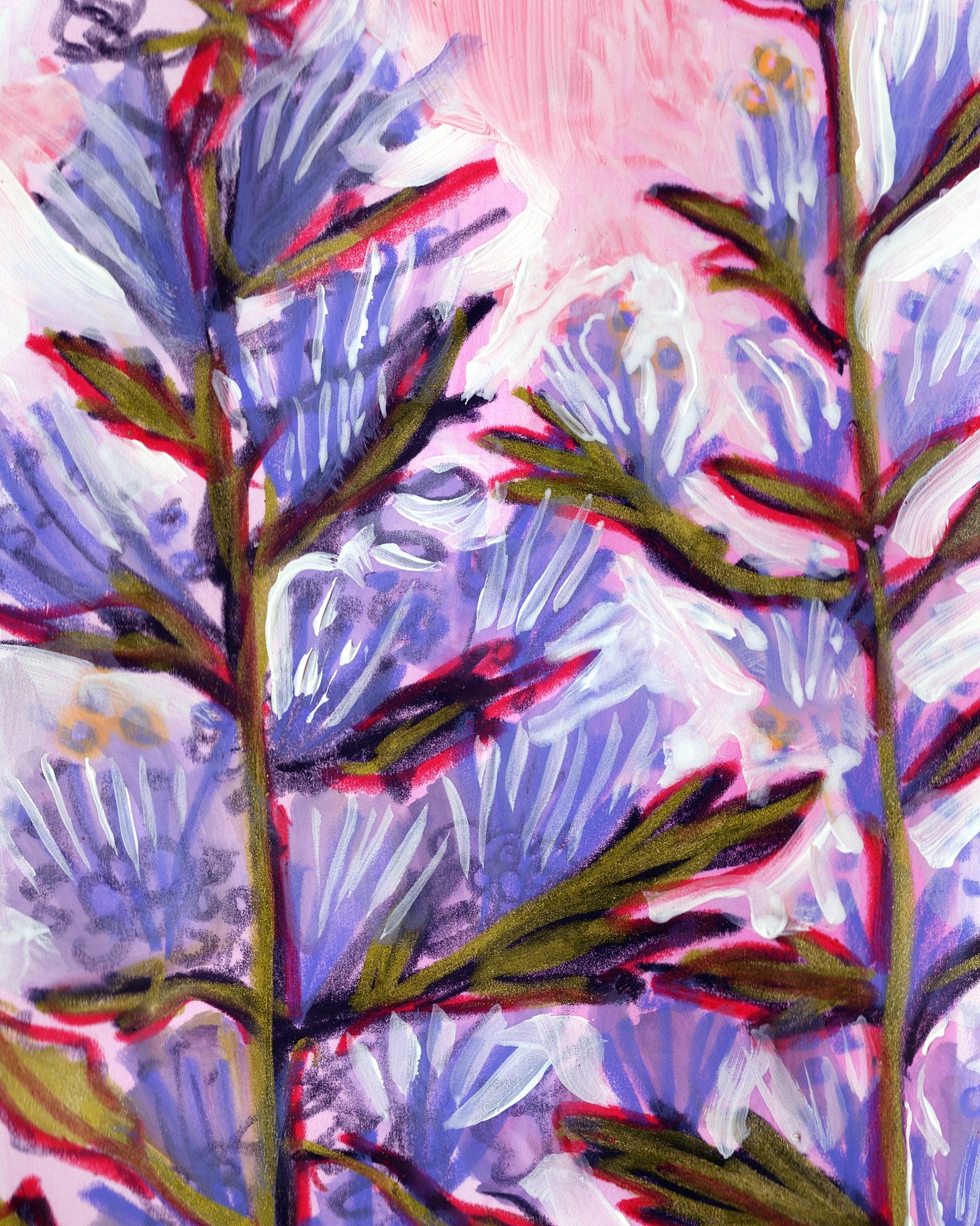 Sea Lavender Sways In The Pink Hour by Alena